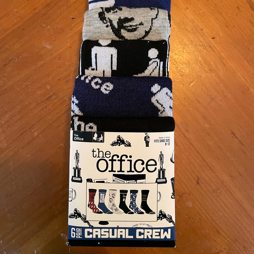 The Office Socks! 6 pair Brand New!